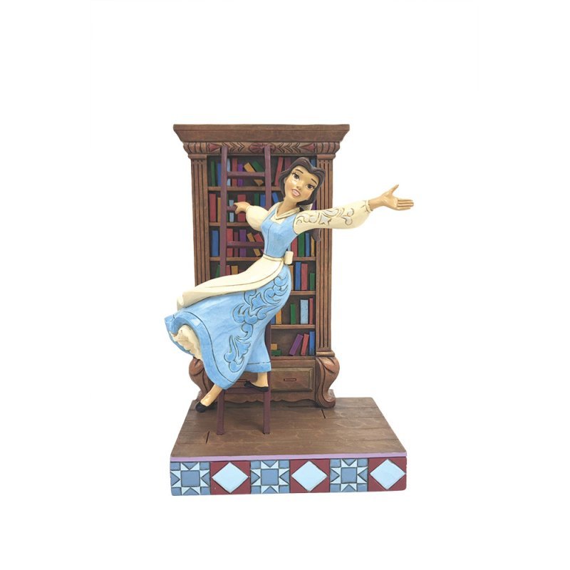 A World of Books (Belle in the Library) - Disney Traditions from thetraditionalgiftshop.com