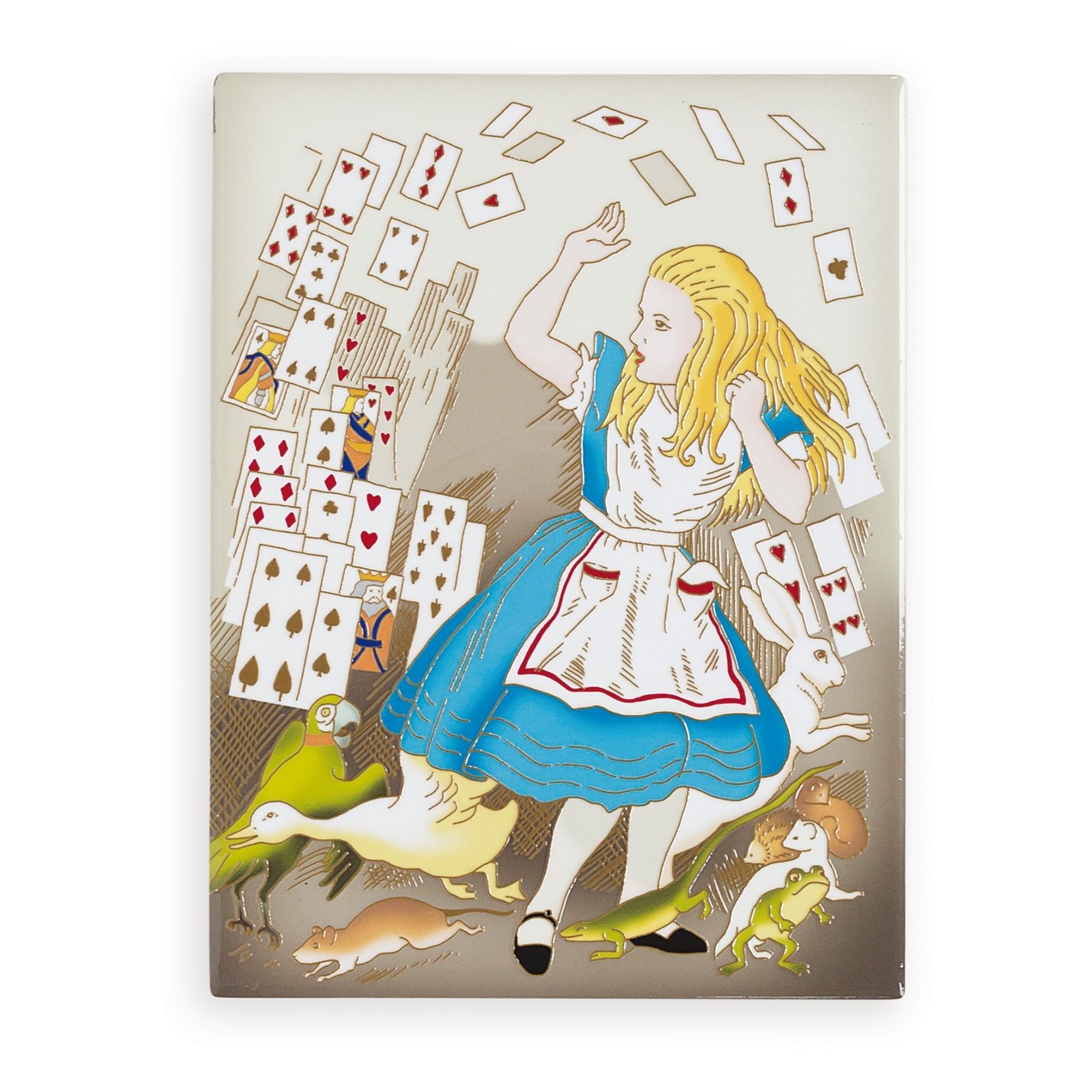 Alice with Playing Cards Ceramic Art Tile (15x20cm) - Art of Arora from thetraditionalgiftshop.com