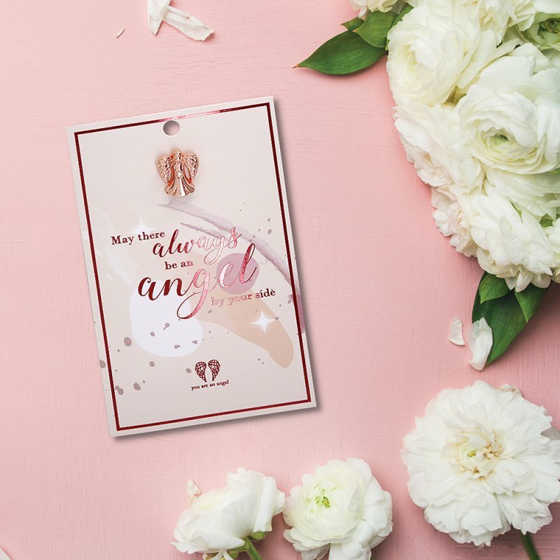 Angel By Your Side Lapel Pin on Card - You Are An Angel from thetraditionalgiftshop.com