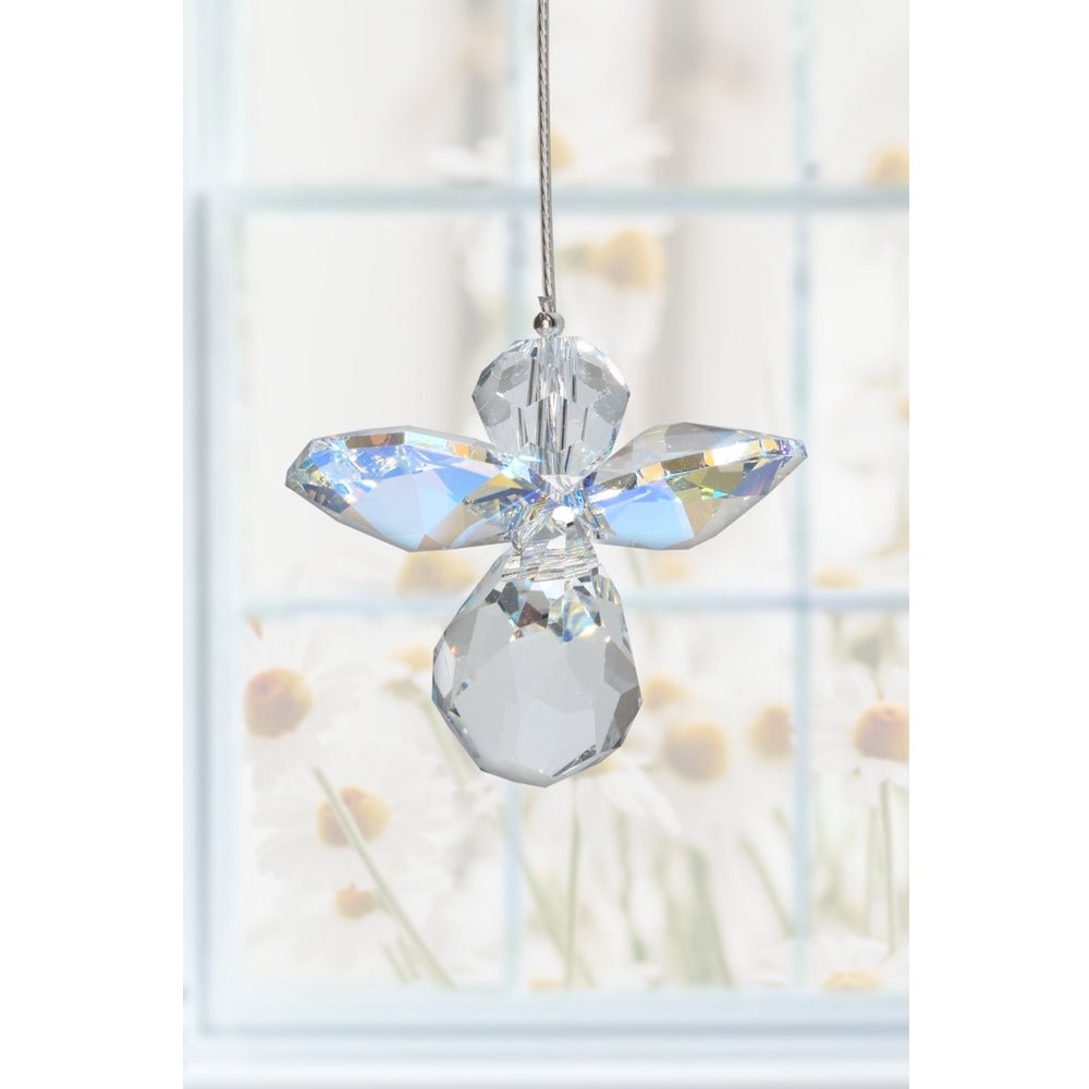 April Birthstone Crystal Guardian Angel - Aurora Borealis (Small) - Wild Things Crystal from thetraditionalgiftshop.com