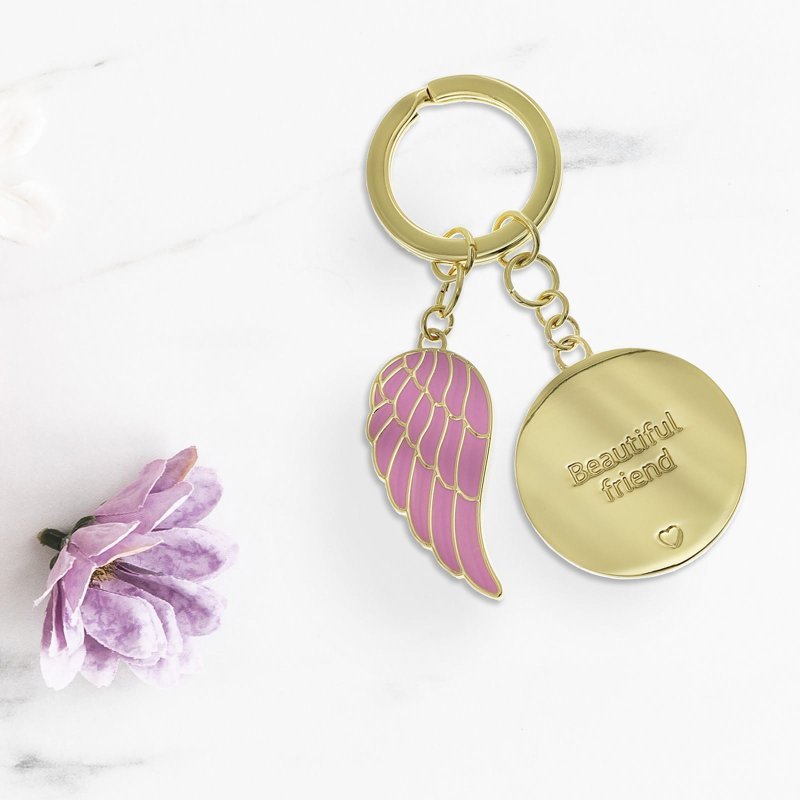 Beautiful Friend Angel Wing Boxed Keyring The Gift Shop