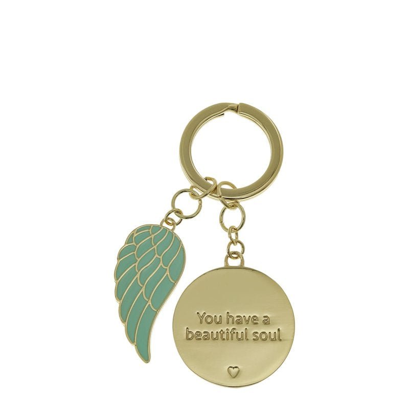 Beautiful Soul Angel Wing Boxed Keyring - You Are An Angel from thetraditionalgiftshop.com