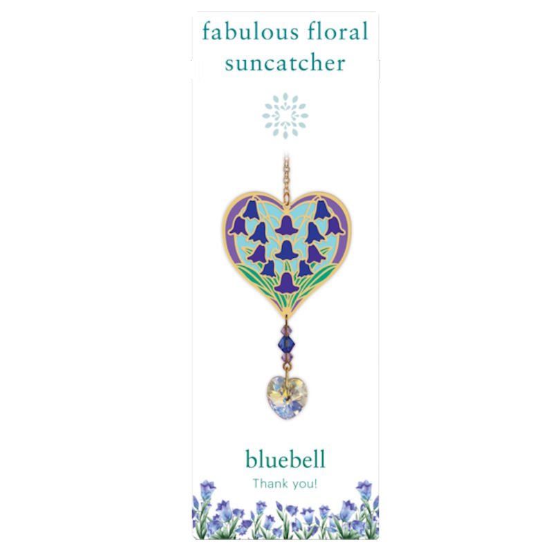 Bluebell (Thank You!) Flower Suncatcher - Wild Things Crystal from thetraditionalgiftshop.com