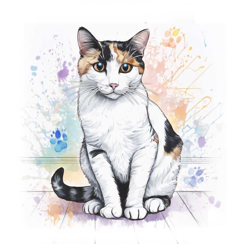 Calico Cat Ceramic Art Tile - Art of Arora from thetraditionalgiftshop.com