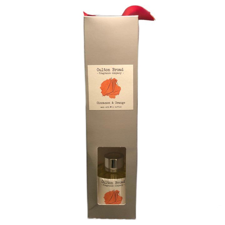 Cinnamon & Orange Reed Diffuser - Oulton Broad Fragrance Company from thetraditionalgiftshop.com