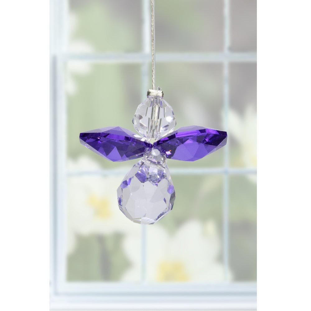 February Birthstone Crystal Guardian Angel - Amethyst (Small) - Wild Things Crystal from thetraditionalgiftshop.com