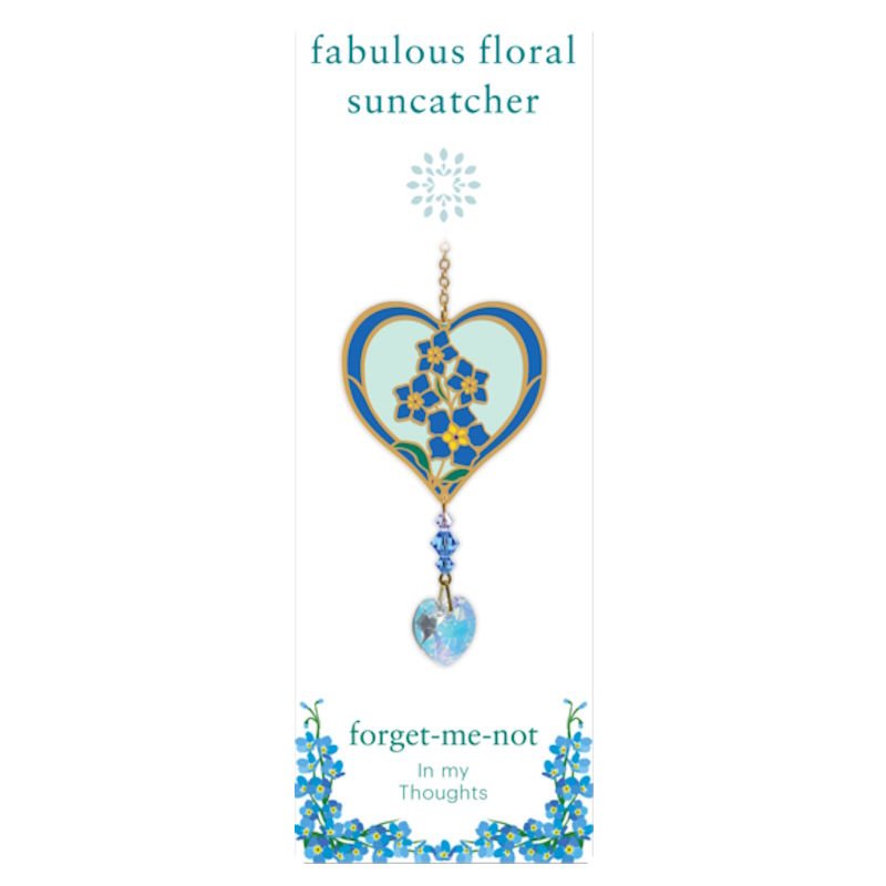 Forget Me Not (In My Thoughts) Flower Suncatcher - Wild Things Crystal from thetraditionalgiftshop.com