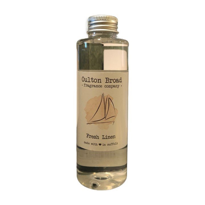 Fresh Linen Reed Diffuser Refill Oil - Oulton Broad Fragrance Company from thetraditionalgiftshop.com