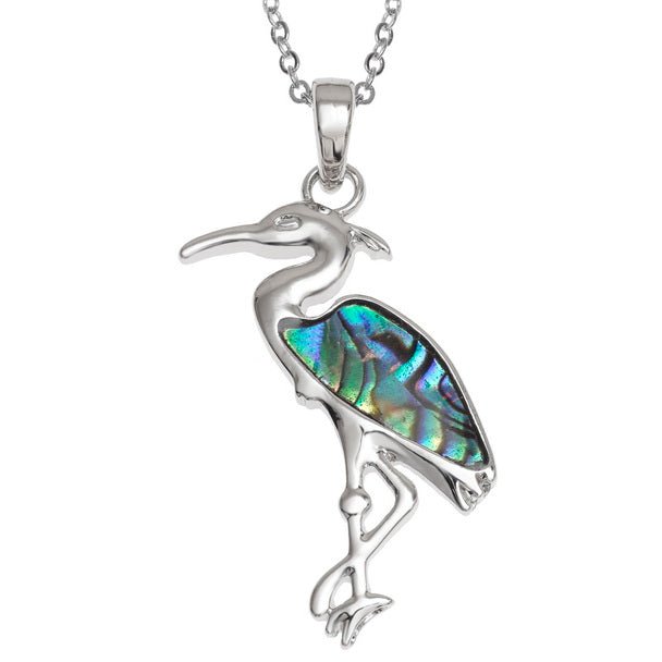 Heron Paua Shell Necklace - Tide Jewellery from thetraditionalgiftshop.com