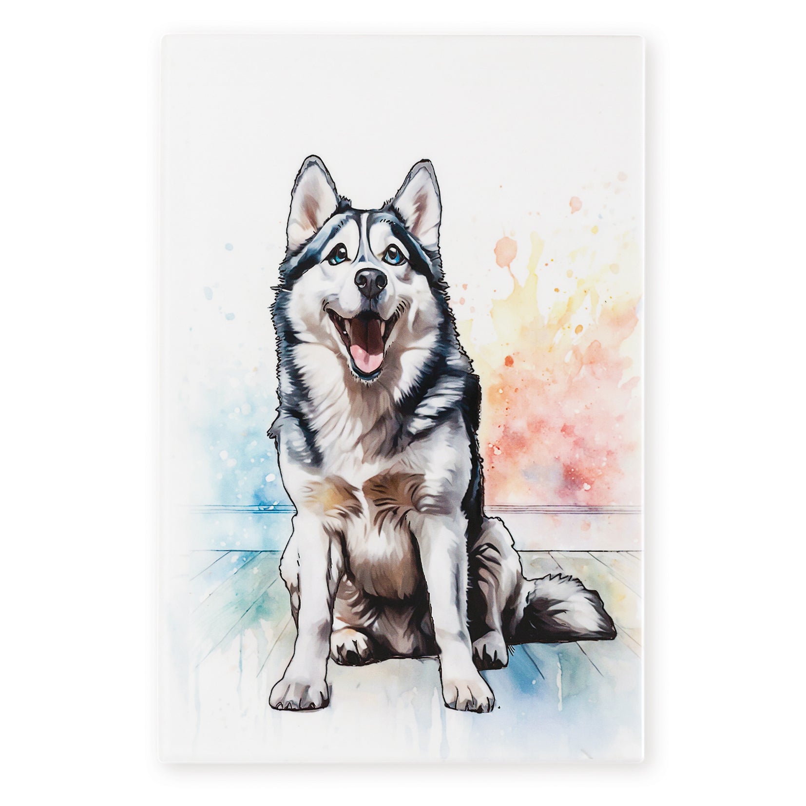 Husky Ceramic Art Tile - Art of Arora from thetraditionalgiftshop.com
