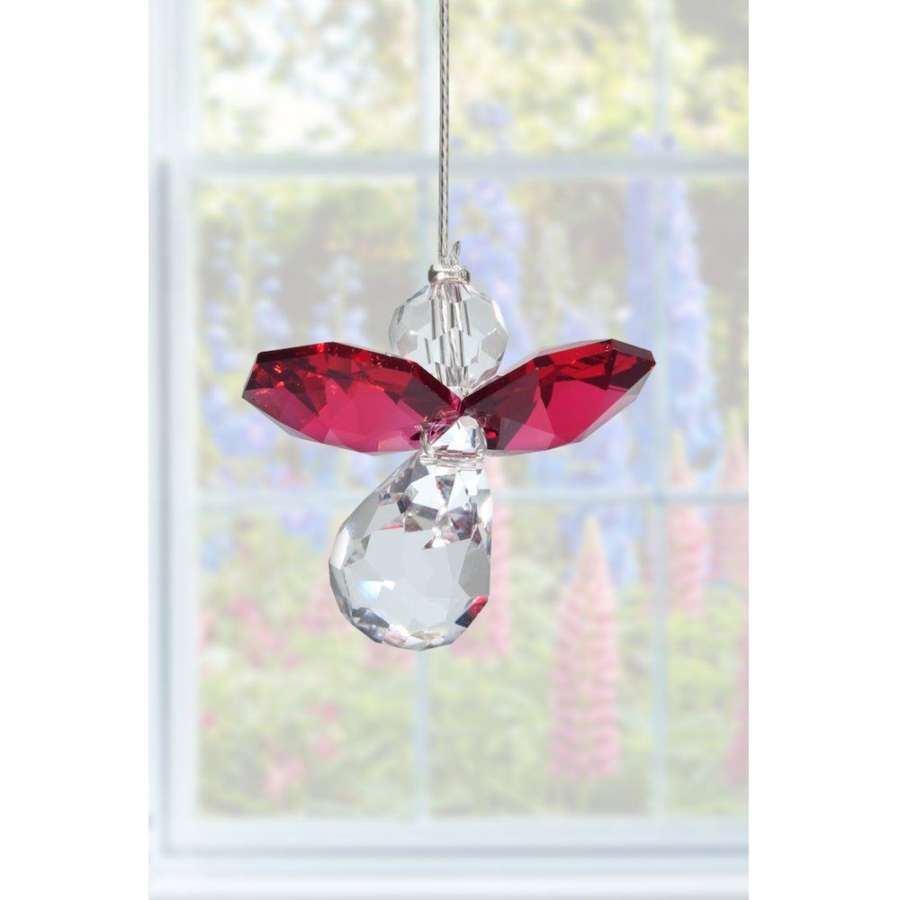 July Birthstone Crystal Guardian Angel - Ruby (Small) - Wild Things Crystal from thetraditionalgiftshop.com