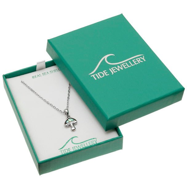 Mushroom Paua Shell Necklace - Tide Jewellery from thetraditionalgiftshop.com