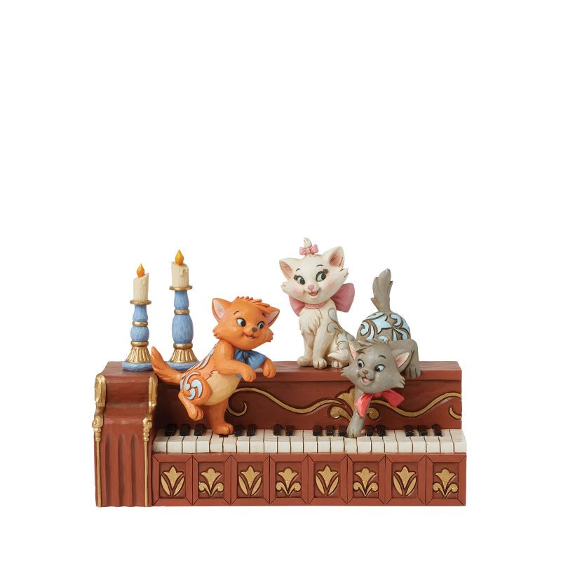 Paws at Play (Aristocats Kittens on Piano) Figurine - Disney Traditions from thetraditionalgiftshop.com