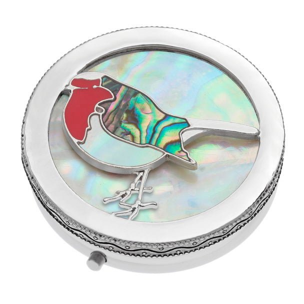 Robin Paua Shell Pill Box - Tide Jewellery from thetraditionalgiftshop.com