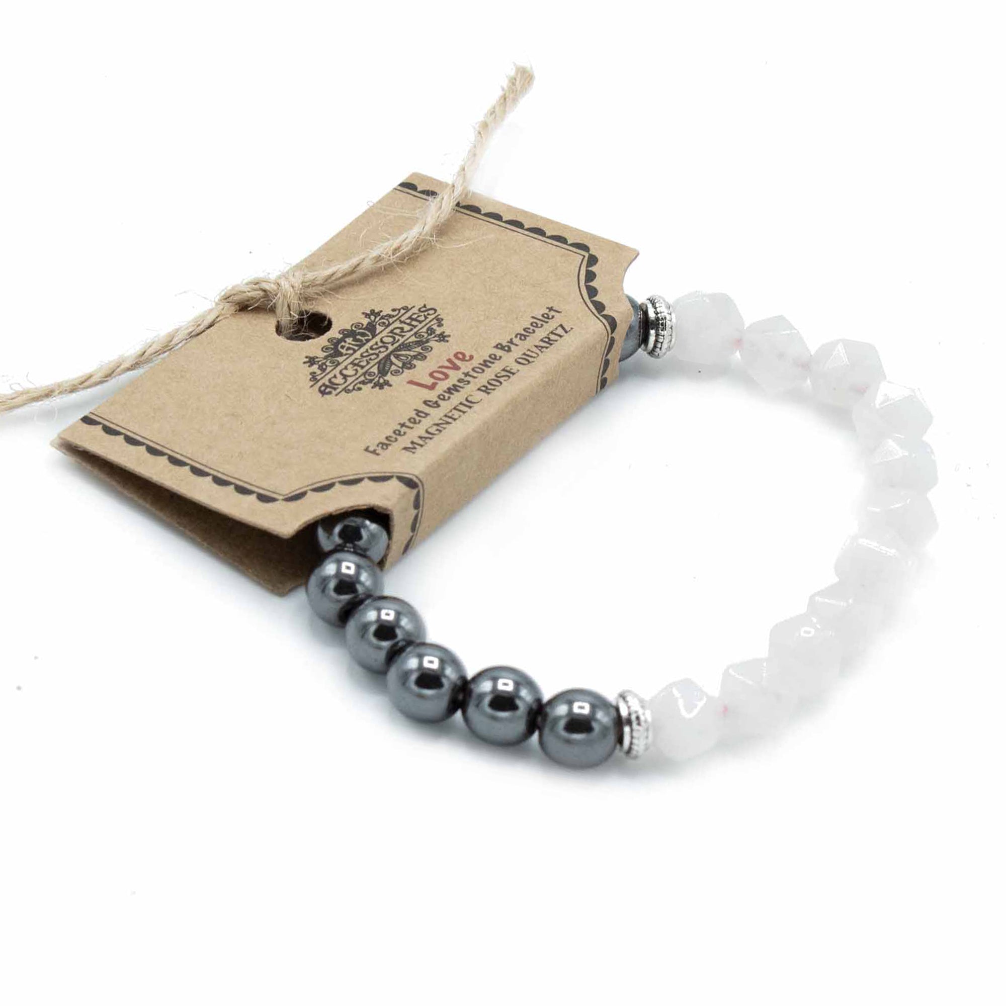 Rose Quartz Faceted Gemstone Bracelet - Gemstone Bracelets from thetraditionalgiftshop.com