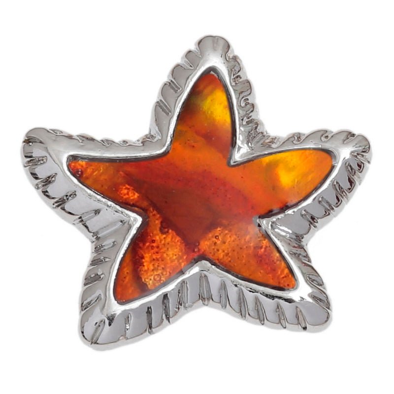 Starfish Paua Shell Pin Badge - Tide Jewellery from thetraditionalgiftshop.com