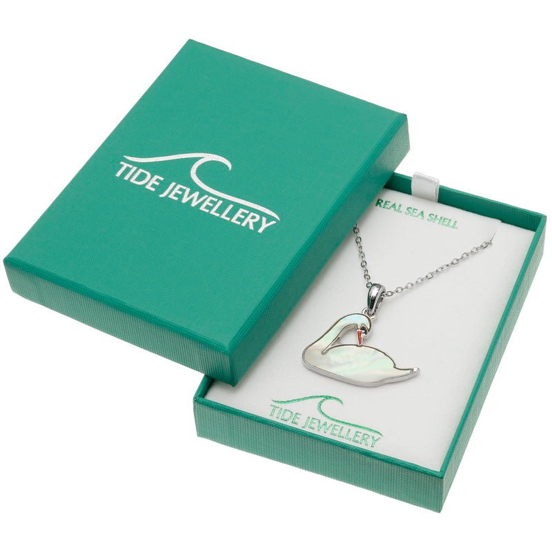 Swan Paua Shell Necklace - Tide Jewellery from thetraditionalgiftshop.com