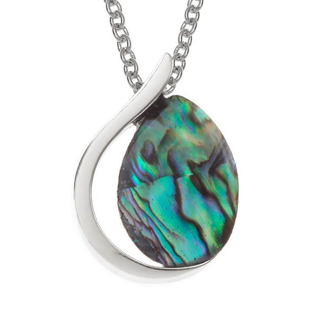 Tear Drop Loop Paua Shell Necklace - Tide Jewellery from thetraditionalgiftshop.com