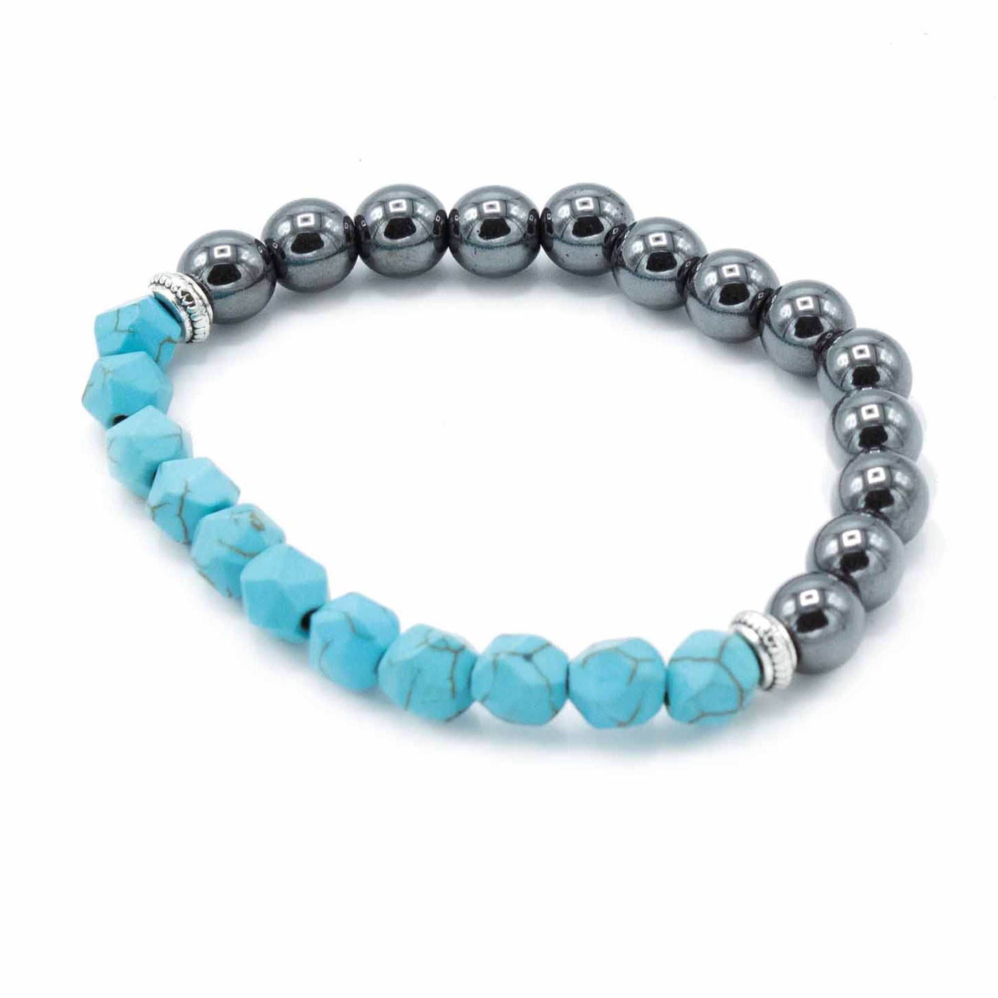 Turquoise Faceted Gemstone Bracelet - Gemstone Bracelets from thetraditionalgiftshop.com