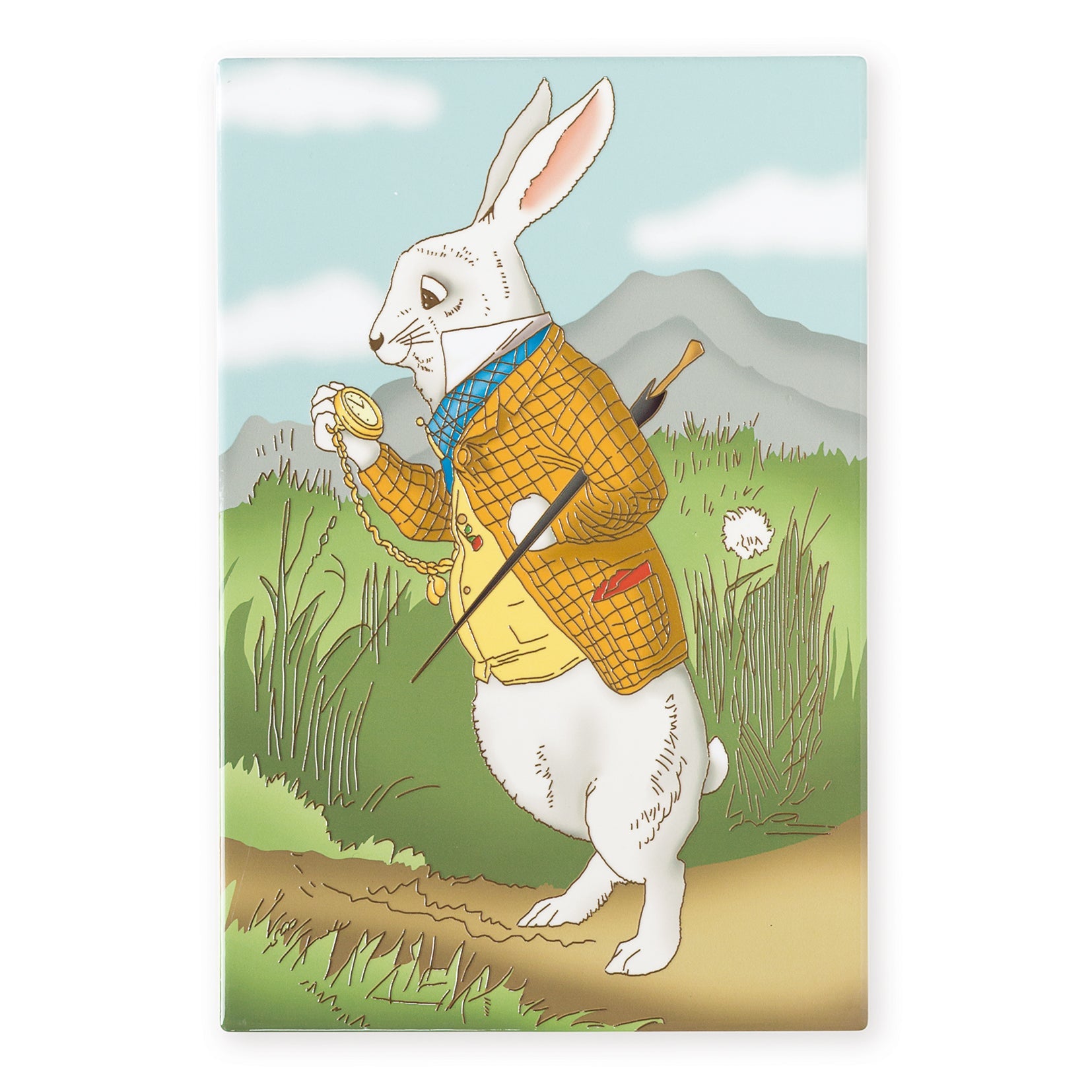 White Rabbit (Alice in Wonderland) Ceramic Art Tile (15x20cm) - Art of Arora from thetraditionalgiftshop.com