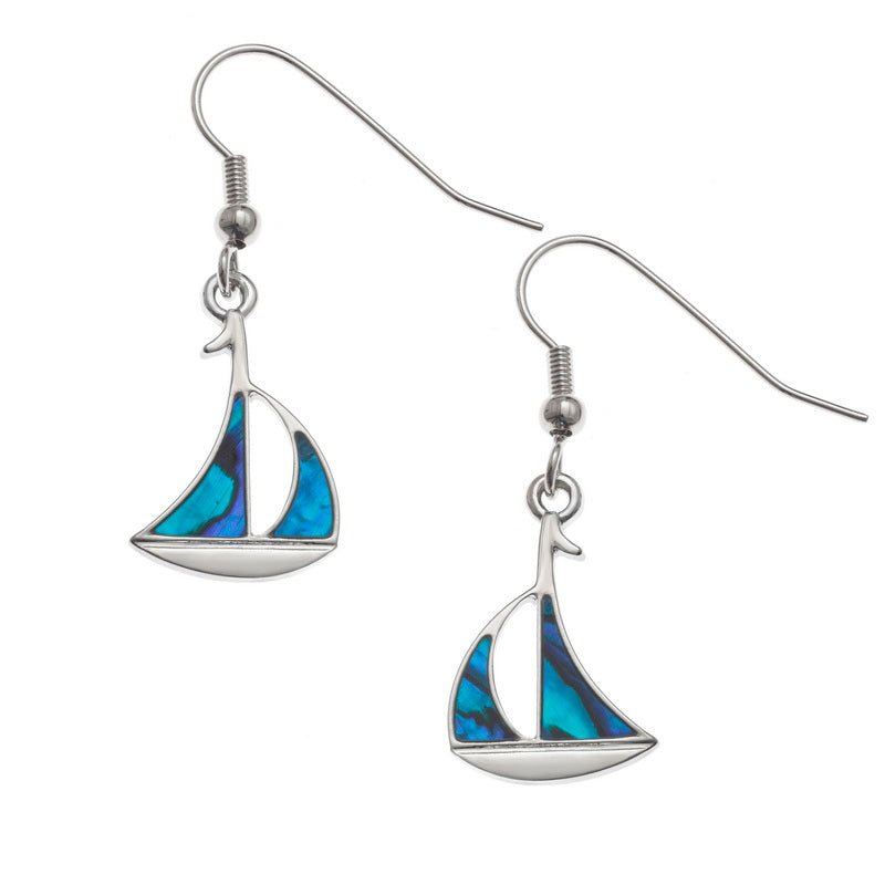 Yacht Paua Shell Earrings - Tide Jewellery from thetraditionalgiftshop.com