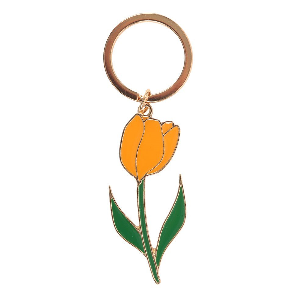 Yellow Tulip Happiness Keyring - Jones Home & Gift from thetraditionalgiftshop.com
