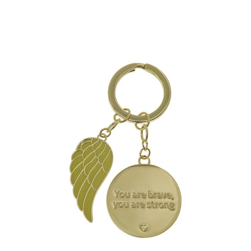You Are Brave Angel Wing Boxed Keyring - You Are An Angel from thetraditionalgiftshop.com