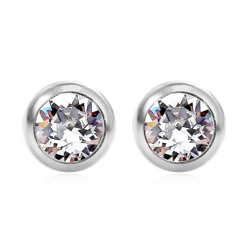 April Solitare Birthstone Earrings