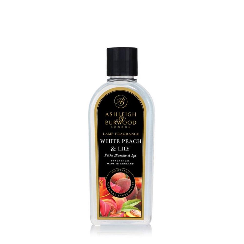 Ashleigh & Burwood White Peach & Lily Fragrance Lamp Oil (500ml) - Ashleigh & Burwood Fragrance Lamps from thetraditionalgiftshop.com
