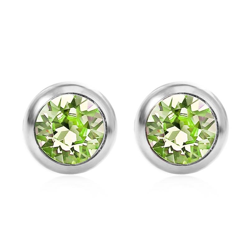 August Solitare Birthstone Earrings