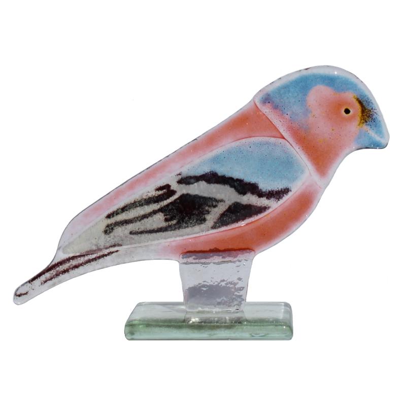 Chaffinch Fused Glass Ornament - D&J Glassware Fused Glass from thetraditionalgiftshop.com