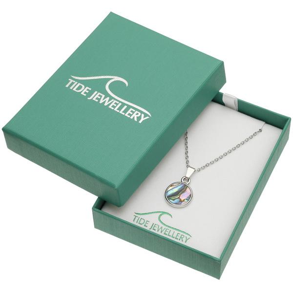 Circle Paua Shell Necklace - Tide Jewellery from thetraditionalgiftshop.com