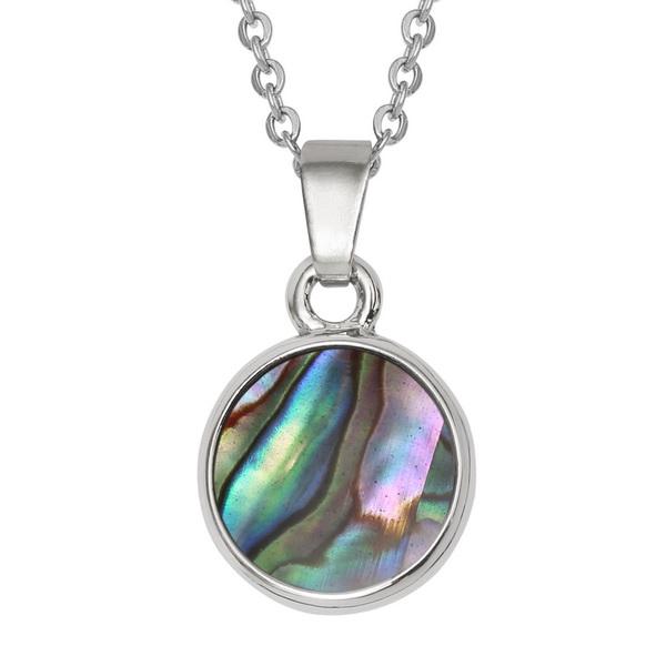 Circle Paua Shell Necklace - Tide Jewellery from thetraditionalgiftshop.com