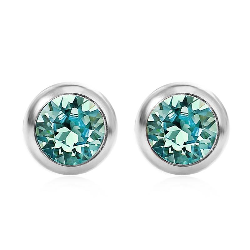December Solitare Birthstone Earrings