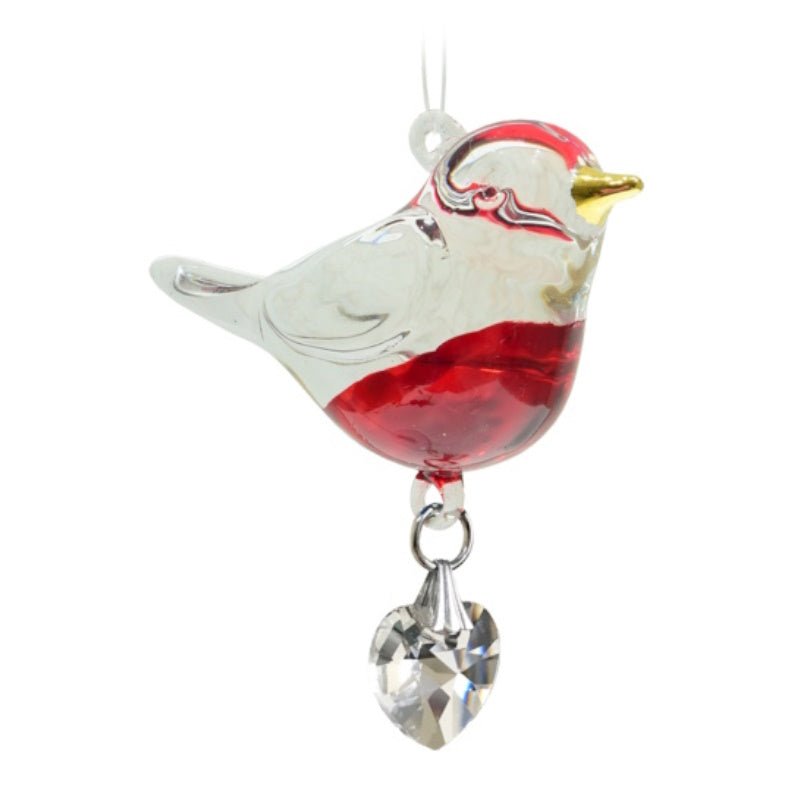 Fantasy Glass Pretty Little Bird - Robin - Wild Things Crystal from thetraditionalgiftshop.com