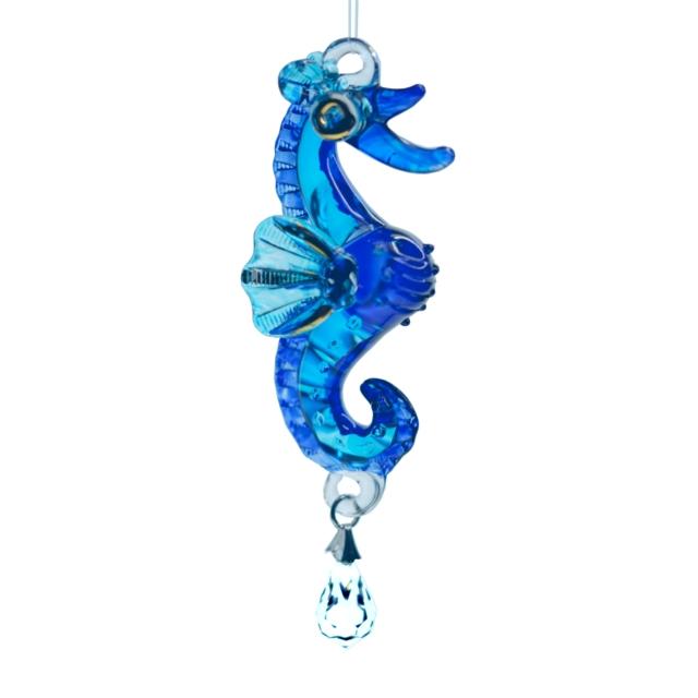 Fantasy Glass Seahorse - Sapphire