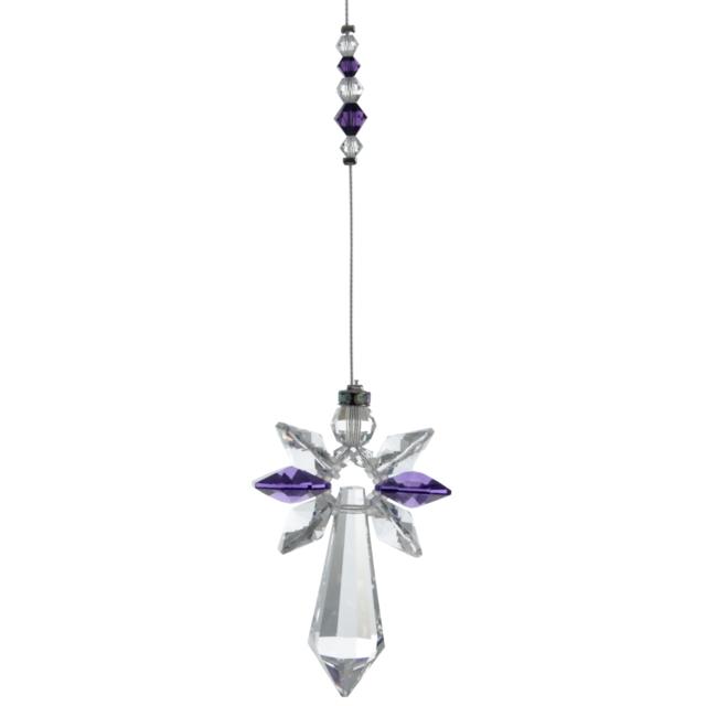 February Birthstone Crystal Guardian Angel - Amethyst (Large)