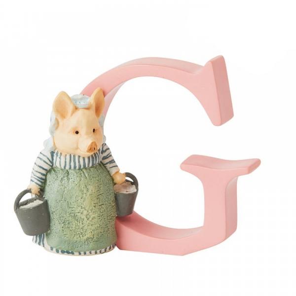 "G" Aunt Pettitoes Alphabet Letter - Beatrix Potter from thetraditionalgiftshop.com
