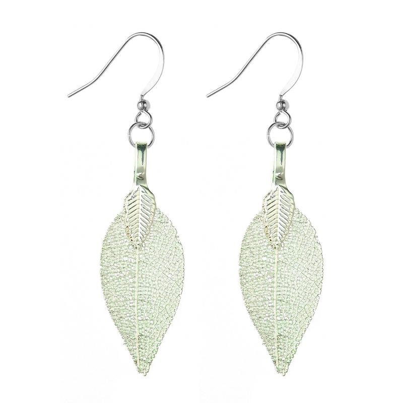Green Leaf Earrings