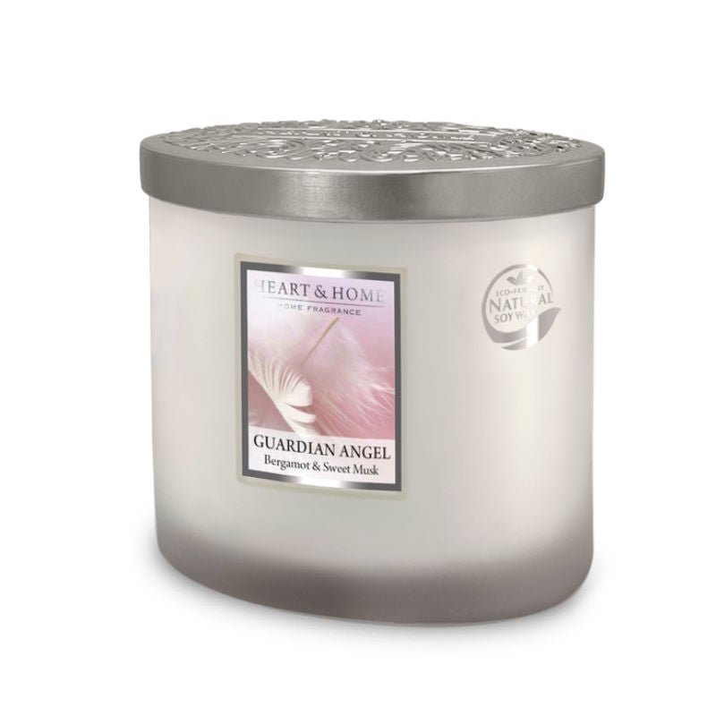 Guardian Angel Ellipse 2 Wick Candle - Heart & Home from thetraditionalgiftshop.com