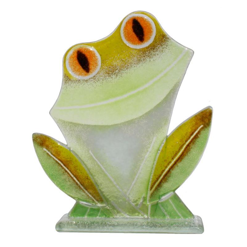 Hoppy the Frog Fused Glass Ornament - D&J Glassware Fused Glass from thetraditionalgiftshop.com
