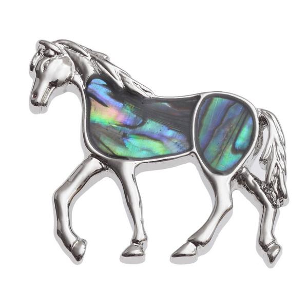 Horse Paua Shell Brooch - Tide Jewellery from thetraditionalgiftshop.com