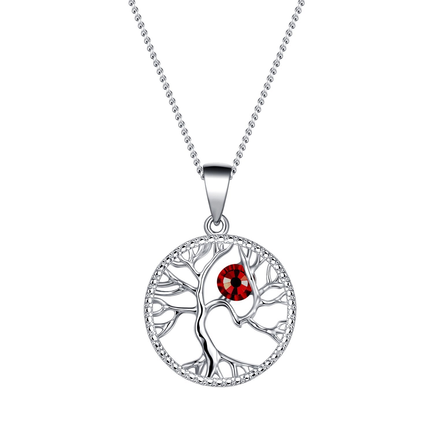 January Tree of Life Birthstone Necklace