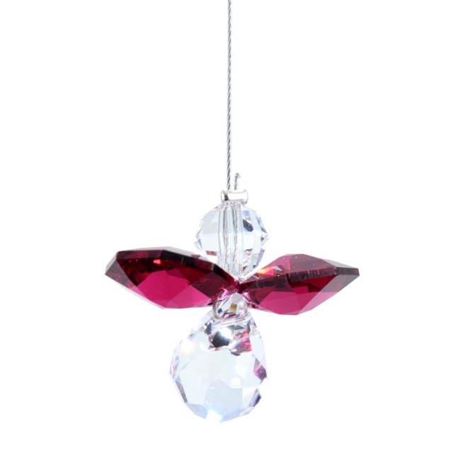 July Birthstone Crystal Guardian Angel - Ruby (Small)