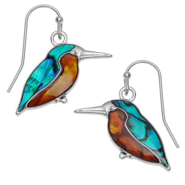 Kingfisher Paua Shell Earrings