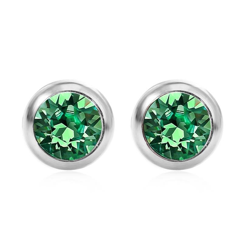 May Solitare Birthstone Earrings
