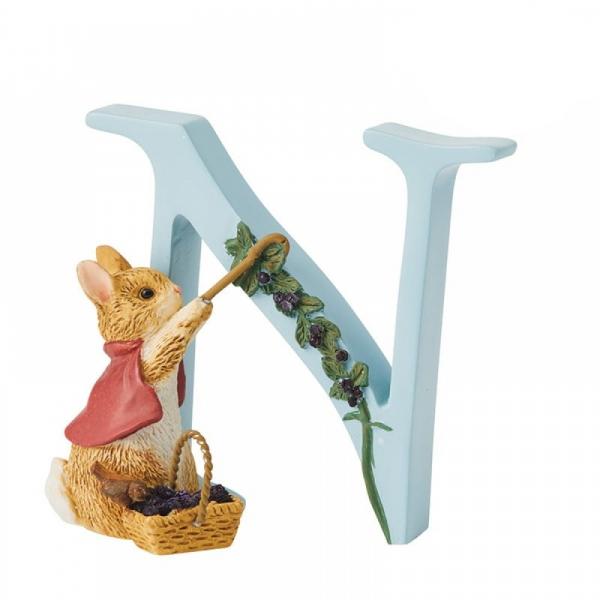 "N" Cottontail Alphabet Letter - Beatrix Potter from thetraditionalgiftshop.com