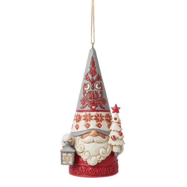Nordic Noel Gnome with Tree Hanging Ornament - Heartwood Creek by Jim Shore from thetraditionalgiftshop.com