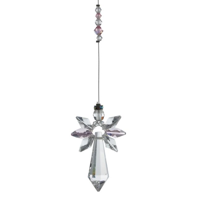 October Birthstone Crystal Guardian Angel – Rose (Large) - Wild Things Crystal from thetraditionalgiftshop.com