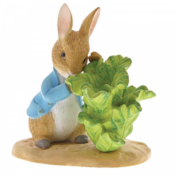 Peter Rabbit with Lettuce Mini Figure - Beatrix Potter from thetraditionalgiftshop.com